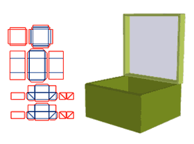 折叠式,天地盖精品盒,盖半穿不折叠,底灰板V槽,可压扁运输